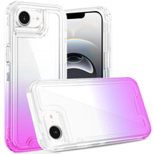 For iPhone 16e Case Two Tone 3in1 Shockproof Hybrid Phone Cover + Tempered Glass