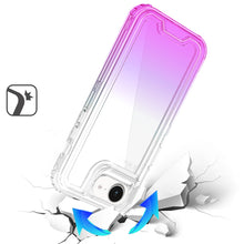 For iPhone 16e Case Two Tone 3in1 Shockproof Hybrid Phone Cover + Tempered Glass