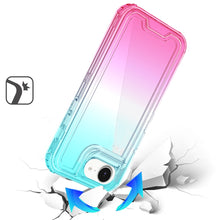 For iPhone 16e Case Two Tone 3in1 Shockproof Hybrid Phone Cover + Tempered Glass
