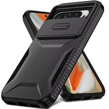 For Google Pixel 10 Pro XL Case Rugged Grip Sliding Lens Cover + Tempered Glass