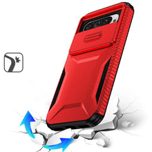 For Google Pixel 10 Pro XL Case Rugged Grip Sliding Lens Cover + Tempered Glass
