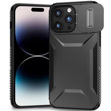For iPhone 14 PRO MAX 6.7 in. Case Rugged Side Grip with Sliding Lens Cover