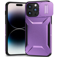For iPhone 14 PRO MAX 6.7 in. Case Rugged Side Grip with Sliding Lens Cover