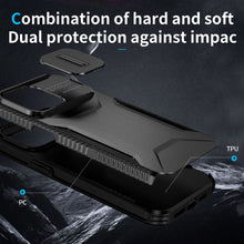 For iPhone 15 Pro Max Case Rugged Side Grip Sliding Rear Lens + 2 Tempered Glass