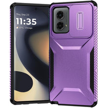 For Motorola Edge 5G 2024 Case Rugged Side Grip with Sliding Rear Lens Cover