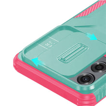 For Motorola Edge 5G 2024 Case Rugged Side Grip with Sliding Rear Lens Cover