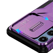 For Moto G 2025 Case Rugged Side Grip Sliding Rear Lens Cover + Tempered Glass