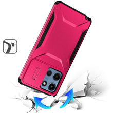 For Moto G 2025 Case Rugged Side Grip Sliding Rear Lens Cover + Tempered Glass