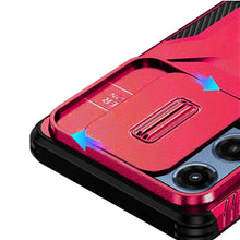 For Moto G 2025 Case Rugged Side Grip Sliding Rear Lens Cover + Tempered Glass