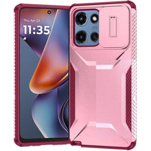 For Moto G 2025 Case Rugged Side Grip Sliding Rear Lens Cover + Tempered Glass
