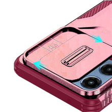 For Moto G 2025 Case Rugged Side Grip Sliding Rear Lens Cover + Tempered Glass