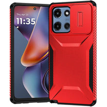 For Moto G 2025 Case Rugged Side Grip Sliding Rear Lens Cover + Tempered Glass