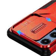 For Moto G 2025 Case Rugged Side Grip Sliding Rear Lens Cover + Tempered Glass