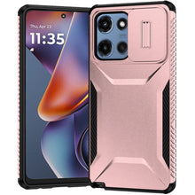 For Moto G 2025 Case Rugged Side Grip Sliding Rear Lens Cover + Tempered Glass