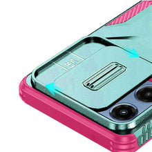 For Moto G 2025 Case Rugged Side Grip Sliding Rear Lens Cover + Tempered Glass
