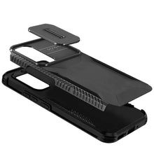 For Samsung A16 5G Case Rugged Side Grip Sliding Rear Lens Cover +Tempered Glass