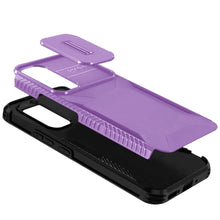 For Samsung A16 5G Case Rugged Side Grip Sliding Rear Lens Cover +Tempered Glass