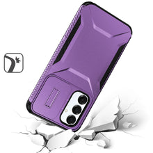 For Samsung A16 5G Case Rugged Side Grip Sliding Rear Lens Cover +Tempered Glass
