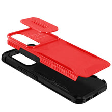 For Samsung A16 5G Case Rugged Side Grip Sliding Rear Lens Cover +Tempered Glass