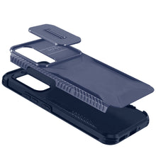 For Samsung A36 Case Rugged Side Grip Sliding Rear Lens Cover + Tempered Glass