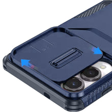 For Samsung S25 Edge Case Rugged Side Grip Sliding Lens Cover + Tempered Glass