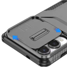 For Samsung S25 Edge Case Rugged Side Grip Sliding Lens Cover + Tempered Glass