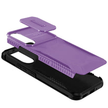 For Samsung S25 Edge Case Rugged Side Grip Sliding Lens Cover + Tempered Glass