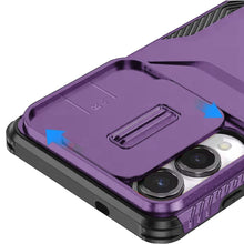 For Samsung S25 Edge Case Rugged Side Grip Sliding Lens Cover + Tempered Glass