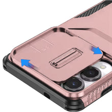For Samsung S25 Edge Case Rugged Side Grip Sliding Lens Cover + Tempered Glass