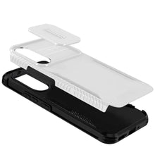 For Samsung S25 Edge Case Rugged Side Grip Sliding Lens Cover + Tempered Glass