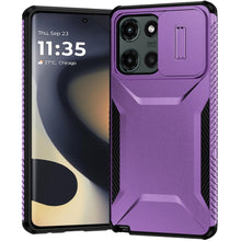 For Motorola Edge 2025 Case Rugged Side Grip Hybrid with Sliding Rear Lens Cover