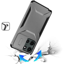 For Motorola Edge 2025 Case Rugged Side Grip Hybrid with Sliding Rear Lens Cover