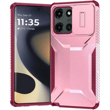 For Motorola Edge 2025 Case Rugged Side Grip Hybrid with Sliding Rear Lens Cover