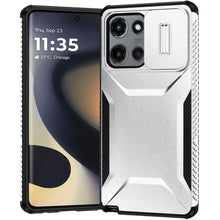 For Motorola Edge 2025 Case Rugged Side Grip Hybrid with Sliding Rear Lens Cover