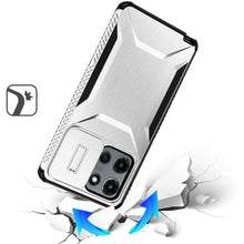 For Motorola Edge 2025 Case Rugged Side Grip Hybrid with Sliding Rear Lens Cover