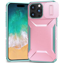 For iPhone 16 PRO MAX Case Rugged Side Grip Sliding Lens Cover + Tempered Glass