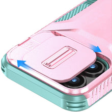 For iPhone 16 PRO MAX Case Rugged Side Grip Sliding Lens Cover + Tempered Glass