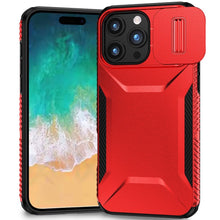 For iPhone 16 PRO MAX Case Rugged Side Grip Sliding Lens Cover + Tempered Glass