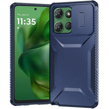 For Moto G Power 2025 Case Grip with Sliding Rear Lens Cover + Tempered Glass