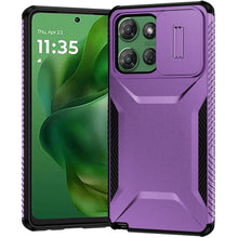 For Moto G Power 2025 Case Grip with Sliding Rear Lens Cover + Tempered Glass