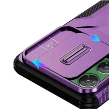 For Moto G Power 2025 Case Grip with Sliding Rear Lens Cover + Tempered Glass
