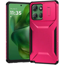For Moto G Power 2025 Case Grip with Sliding Rear Lens Cover + Tempered Glass