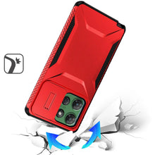 For Moto G Power 2025 Case Grip with Sliding Rear Lens Cover + Tempered Glass