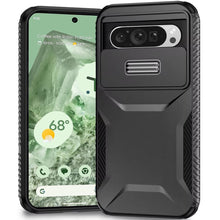 For Google Pixel 9/ 9 Pro 6.3 inch Case Rugged Side Grip Sliding Rear Lens Cover