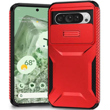 For Google Pixel 9/ 9 Pro 6.3 inch Case Rugged Side Grip Sliding Rear Lens Cover