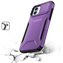 For iPhone 16 Plus 6.7in Case Rugged Grip Sliding Lens Cover + Tempered Glass