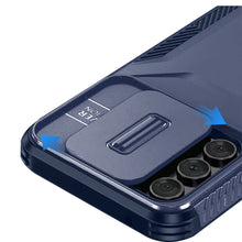 For Samsung Galaxy S24 FE Case Rugged Side Grip with Sliding Rear Lens Cover