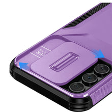 For Samsung Galaxy S24 FE Case Rugged Side Grip with Sliding Rear Lens Cover