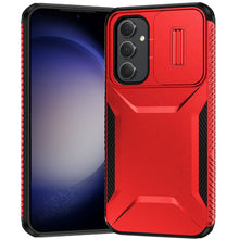 For Samsung Galaxy S24 FE Case Rugged Side Grip with Sliding Rear Lens Cover
