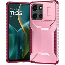 For Moto G Stylus 2025 Case Grip with Sliding Rear Lens Cover + Tempered Glass
